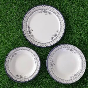 Set Of 3 Double Glazed Melamine Printed Plates Pakistan