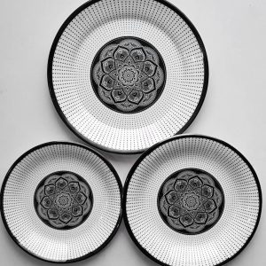 Set Of Three Printed Dinner Plates Pakistan