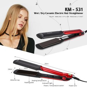 Kemei Wet/Dry Ceramic Professional Hair Straightener Pakistan