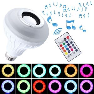 Wireless Bluetooth LED Bulb Speaker 12W Remote Control Pakistan