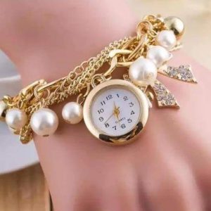 Stylish Luxury Pearls Bracelet Women's Wrist Watch Pakistan